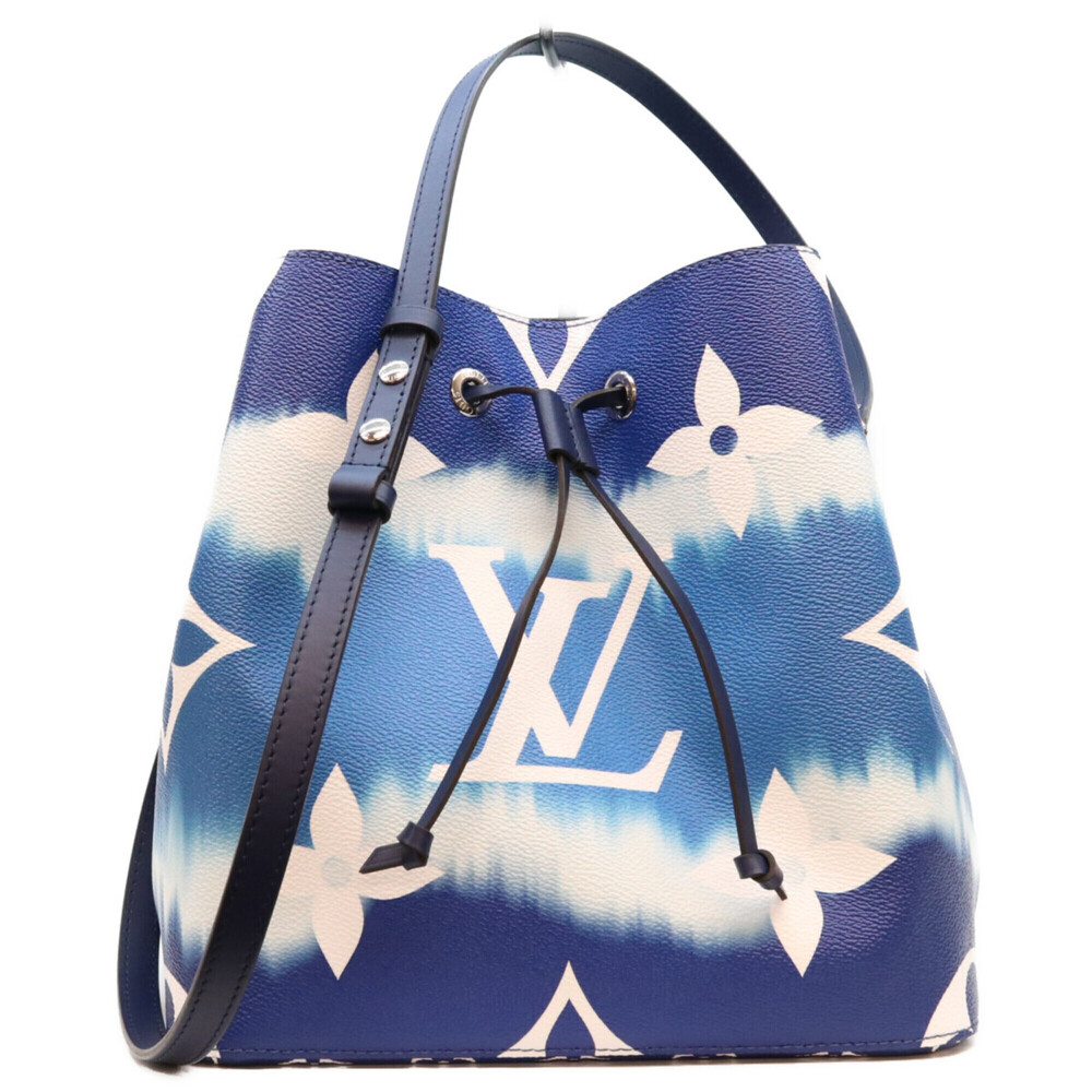 LOUIS VUITTON M45126 LV Ethical NeoNoe Shoulder Bag, Blue, Silver Hardware, W...